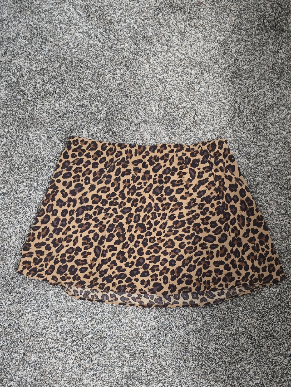Abercrombie & Fitch Leopard Print Mini Skirt -Skort Tan & Black